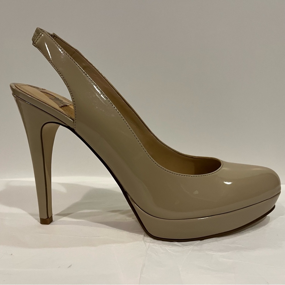 Marc Fisher Deniseo Natural Slingback Platform Heels Size 8.5